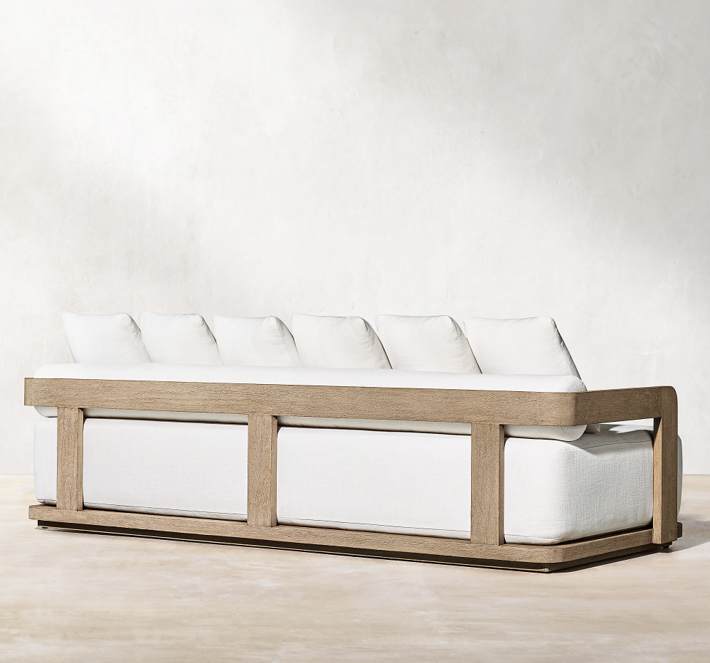 Multiple Designs Weathered Teak Outdoor Sofa Set for Solid Teak Garden Furniture