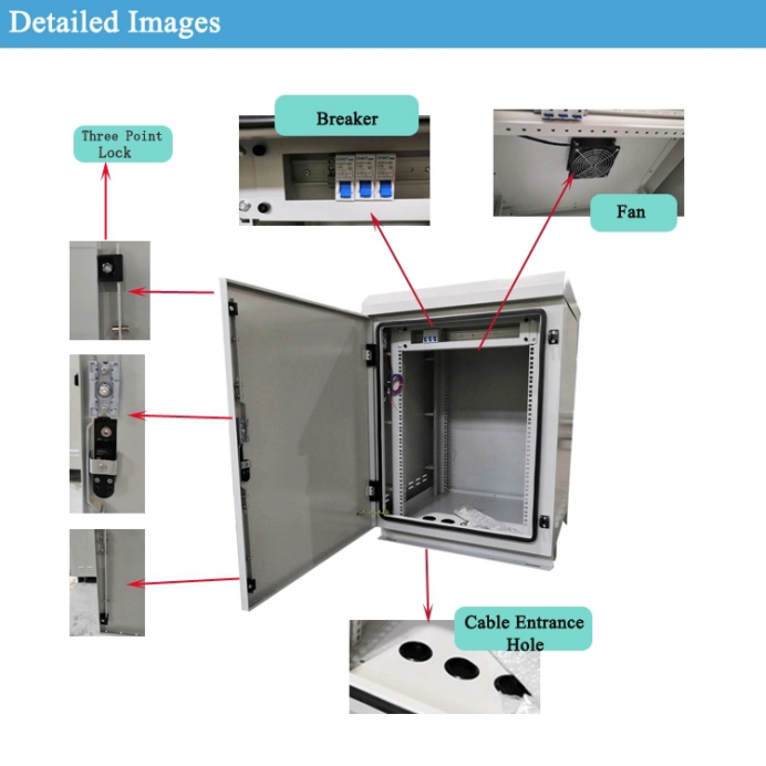IP65 Galvanized Steel Wall Mounted Telecom Cabinet