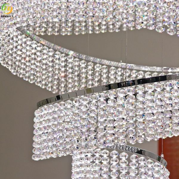 Свет Dimmable современный Кристл золота привесной вокруг потолочного освещения смертной казни через повешение K9