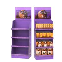 Floor Standing POP POS Display Plastic Tablet Pos Stand For Pet Food
