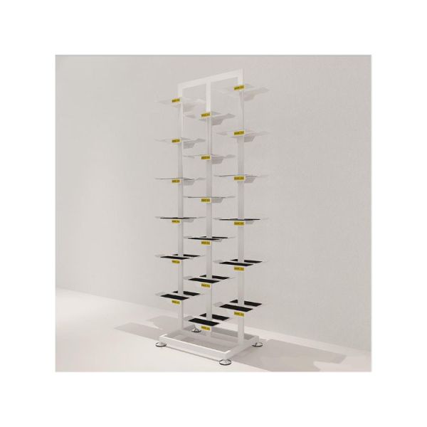 Metal Display Rack for Regular Size Shoes in Supermarkets and Stores Wheels Shoe Store