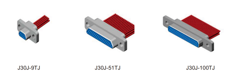 Metal J30J Connector Rectangular Mini D Connector J30J-51TJP