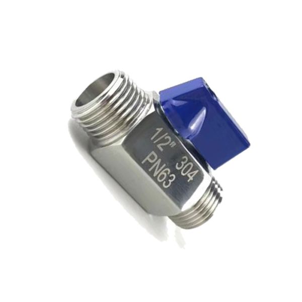 мужчина шарикового клапана 2/1,3/4,1 дюймов мини и ручка -20℃ внешней нарезки голубая | 200℃, ВОГ 1000