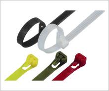 Cintas plásticas industriais Releasable de nylon coloridas para cabos distribuidores de corrente de embalagem