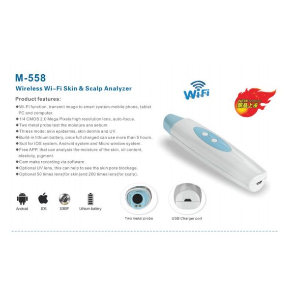 Máquina portátil del escáner del analizador del pelo del analizador de la piel de la belleza