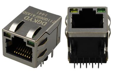 DGKYD211Q066FA1A5 1000M industrial rj45 connector with led , 1 Port