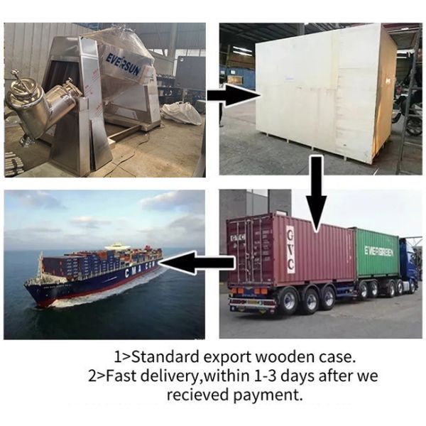 Acero inoxidable 0,3 - 10 metros cúbicos mezclador de doble cono para polvos metálicos minerales