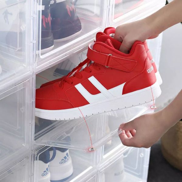 Plastic Household Storage Container Magnetic Shoe Box