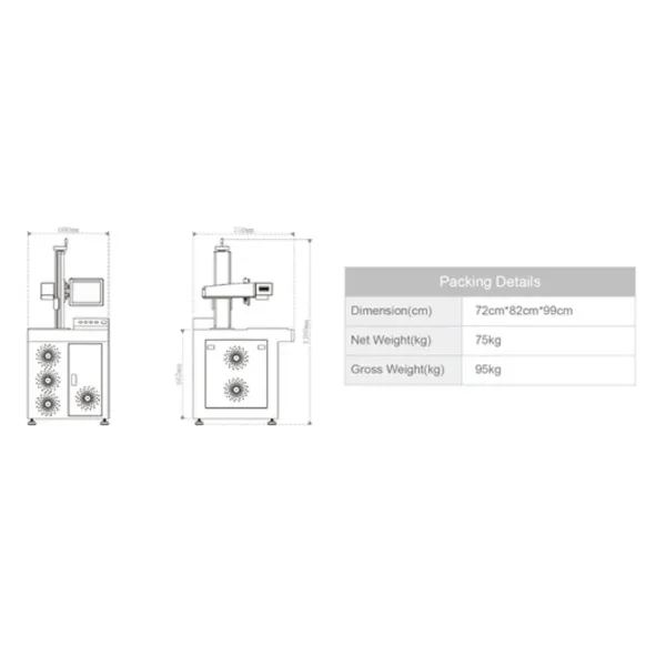 Stainless Steel MOPA Color Laser Marking Machine 20W 30W 50W