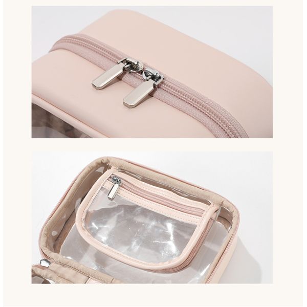 Senior Sense Double Cosmetic Large Capacity Waterproof Makeup Bag OEM/ODM Acceptable