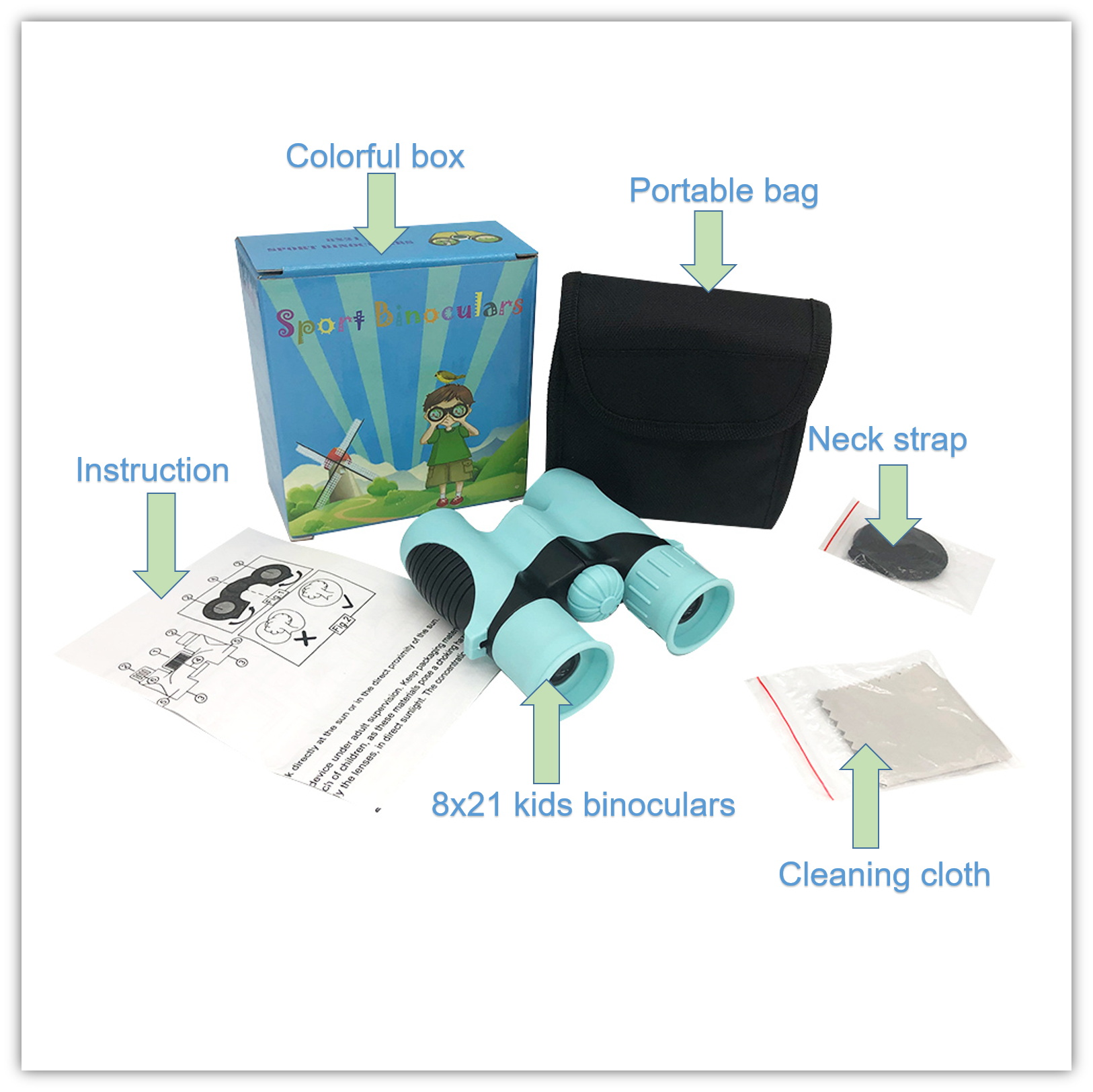 подарки биноклей детей 8x21 сотрясают доказательство для наблюдать птицы