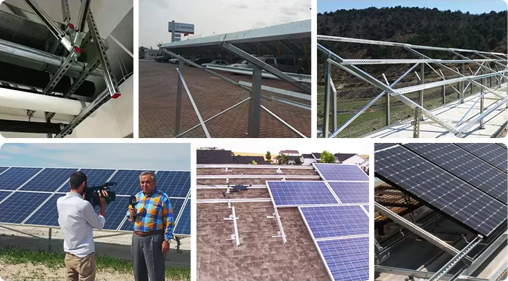 1.5-2.5mm Galvanized Coils PV Solar Strut Channel Roll Forming Machine Servo Hydraulic Punching  Solar Mounting Bracket