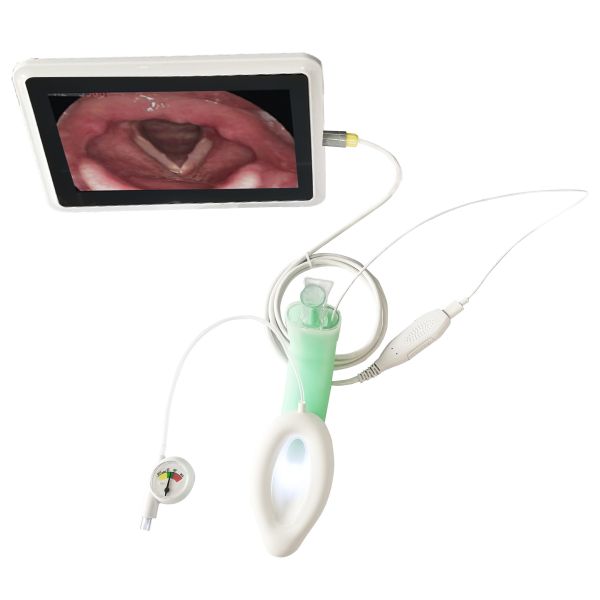 Video Double Lumen Laryngeal Mask — Dual Channel Design-Silicone Material-High Seal-with intracuff pressure monitor