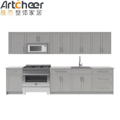 Traditional German Plywood Kitchen Cabinet with Pure Acrylic Countertop at a Reasonable