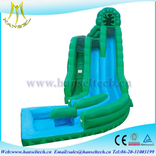 Hansel hot selling children entertainment PVC inflatable bouncer slide jumping slide for sale