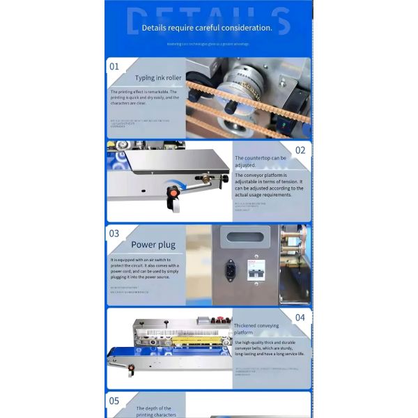 Automatic Nitrogen-filled Stainless Steel Sealing Machine for Food Packaging Bags