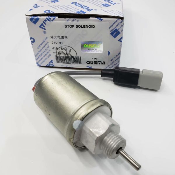 OUSIMA Solenoid 4197640 Shutoff Solenoid 419-7640 For Engines PERKINS