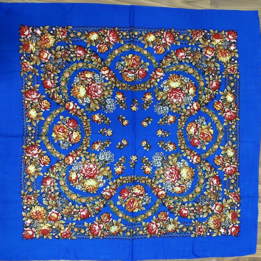 100% Wool Printed Winter Scarf Fabric – Cold‑Climate Series