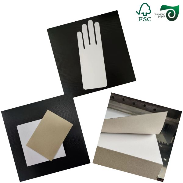 1 mm 2 mm de cartón laminado verde Tarjetas de color para el embalaje cosmético FSC