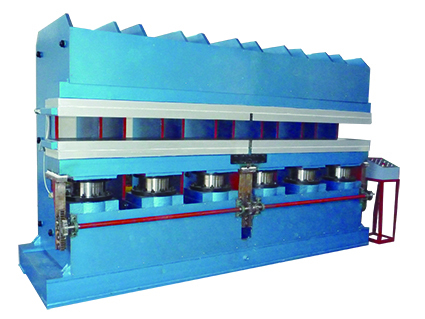 Jaw Type Vulcanizing Press with PLC Control 11.20mn Total Pressure and 600X6200mm Plate Size for Rubber Track Hot Molding