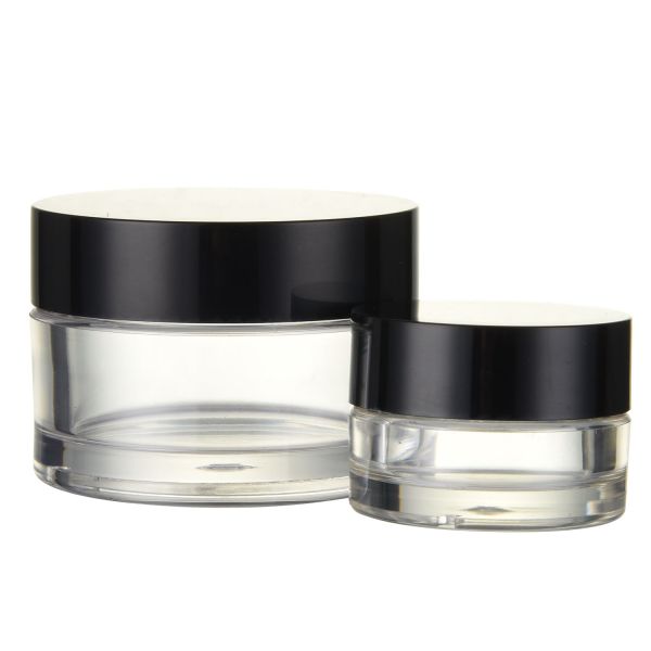 Косметическая банка круглая с воротником из PETG/ABS для 15 г, 3 г, 50 г, 100 г эффективных косметических продуктов