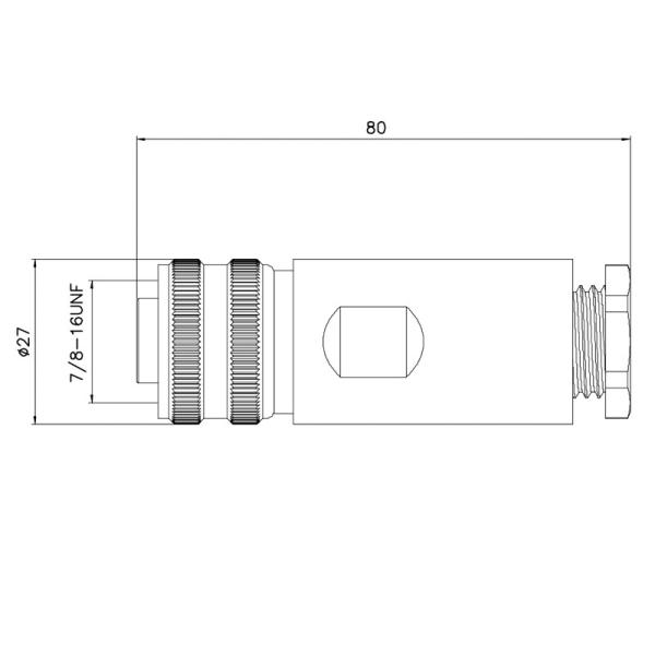 24AWG Cable 5p Plastic Screw Assembly Connector 7/8 Male Straight CuZn
