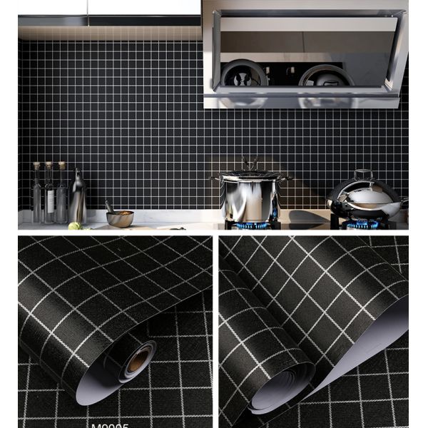 Anti-Oil Stickers Countertop Furniture Waterproof Self-Adhesive Roll Wallpaper Tile Contact Paper For Kitchen