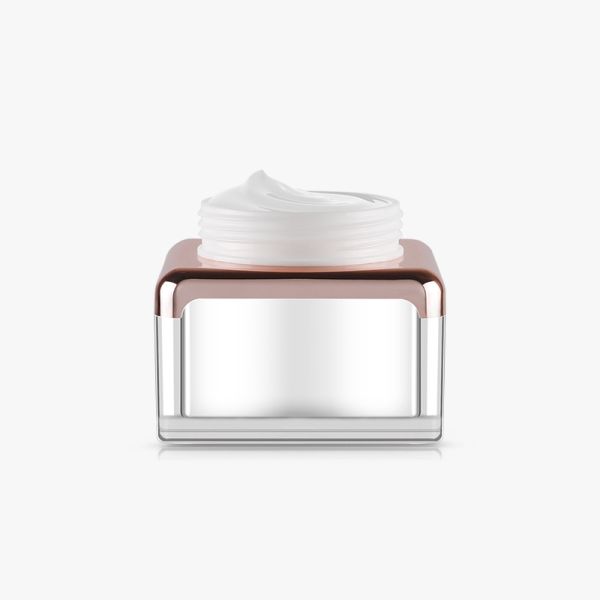 UV Coating Square Acrylic Empty Cosmetic Jars For Luxury Eye Cream And Serum