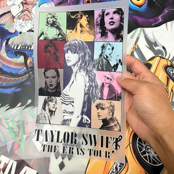 Taylor Swift Eras Tour Poster DTF Transfer – Custom Album Cover Heat Press Sticker, Ready To Iron On For T-Shirts & Hoodies