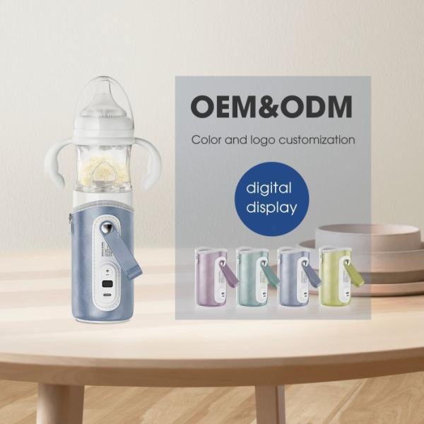 Garrafa de alimentação de vidro 240ml do leite de mãe do bebê do ODM 3 em 1 com distribuidor da fórmula