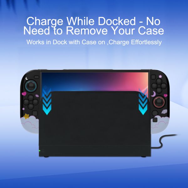 Cartoon Girly Print Detachable Hard Case for Nintendo Switch 2 / PC Gaming Devices - Two-Piece Protective Shell