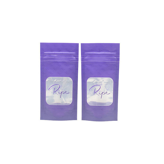 Настроенное логотип фиолетовый пластик Стоять Zip Lock Pouch Packaging Mylar мешки с окном