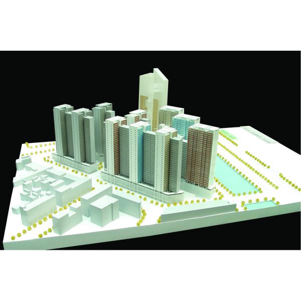 Cityscape Architectural Scale Model High Rise Towers Scale Model For Architecture