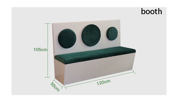 Bespoke банкетка усаживая столовую Дубай 120x55x105cm коммерчески будочки усаживая