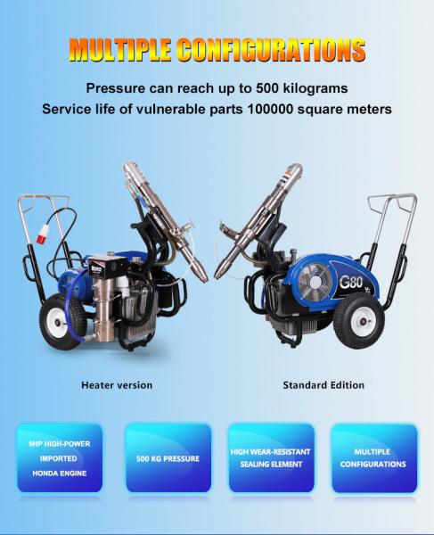 G80 High Pressure Polyurethane Spray Machine 500kg Waterproof Epoxy Paint Sprayer