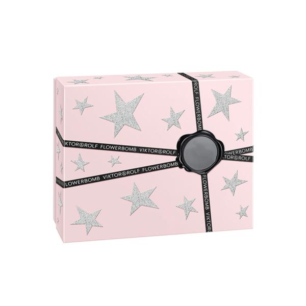 Pink Two Piece Lid Off Perfume Gift Boxes With 2 Cavities Insert