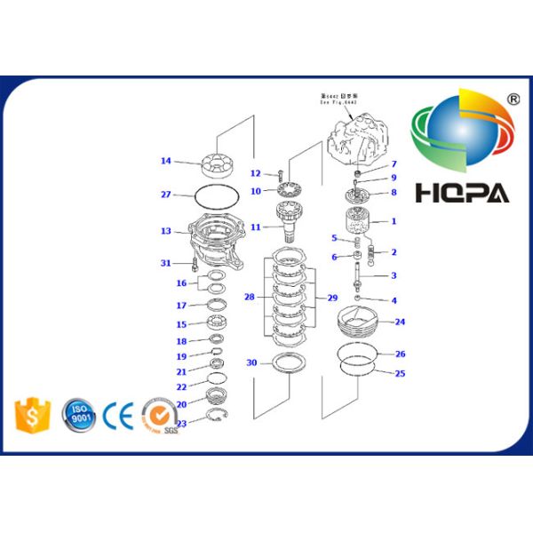 706-75-01081KT 706-75-01081 Swing Motor Seal Kit For Komatsu PC200-5 PC200-6