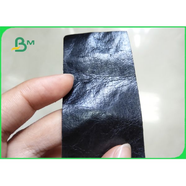 Black Washable Kraft Paper Glossy And Textured Black Color Washable Kraft Paper Wear - Resisting Durable