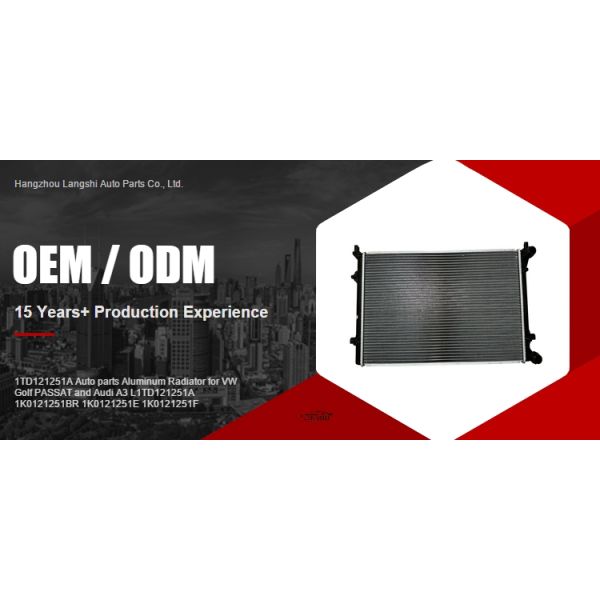 QER2615 Алюминиевый радиатор для VW Golf PASSAT и Audi A3 8P1 1K0121251BR 1K0121251E 1K0121251F