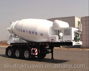 China high quality 3 axle concrete mixer semi trailer truck for sale