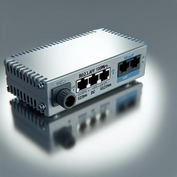 802.3Af 100Mbps 12V POE Injector Splitter Industrial Jack Dc 5525Mm