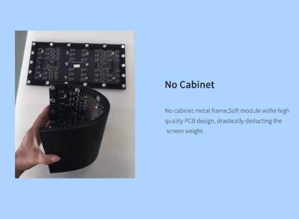 1500cd/Sqm P2.5 Full Color Soft LED Display Screen Curved Vertical Flexible LED Screen
