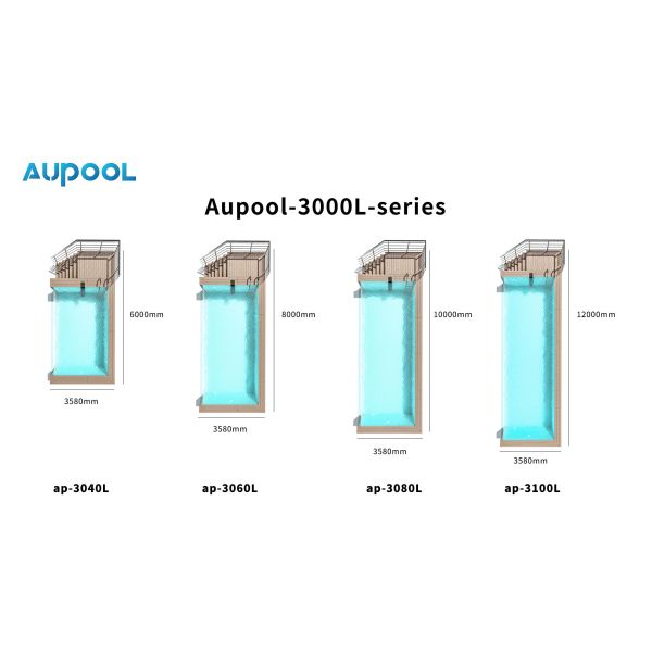 Facile à installer 40 pieds de conteneur d'expédition piscine avec fenêtre acrylique et spa