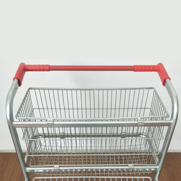 Тяжелый склад 5 колес Ручная толчка Металлический супермаркет Транспортная тележка