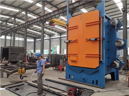 PLC Control Hanger Type Shot Blasting Machine Structural Parts Cleaning