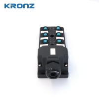 Caja de distribución industrial de doble canal sin componentes 8 puerto M12 conector de unión
