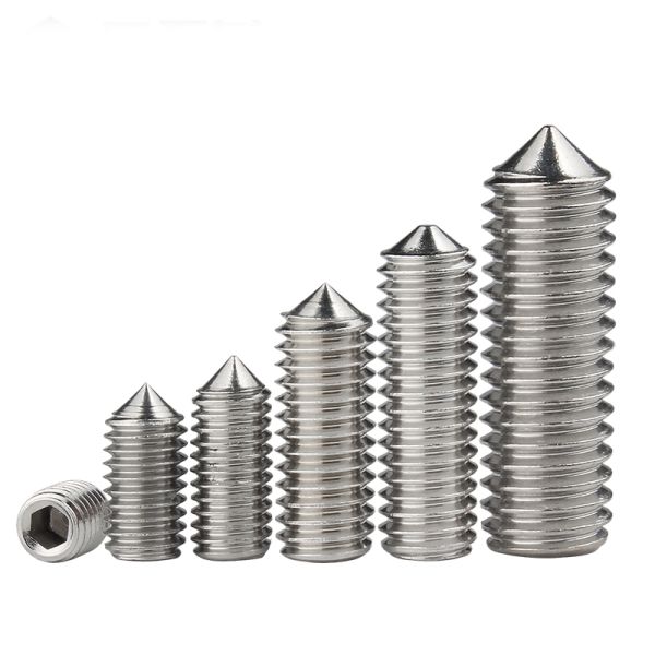DIN 914 Hardware Cone Point Hex Socket Head Set Screw Stainless Steel