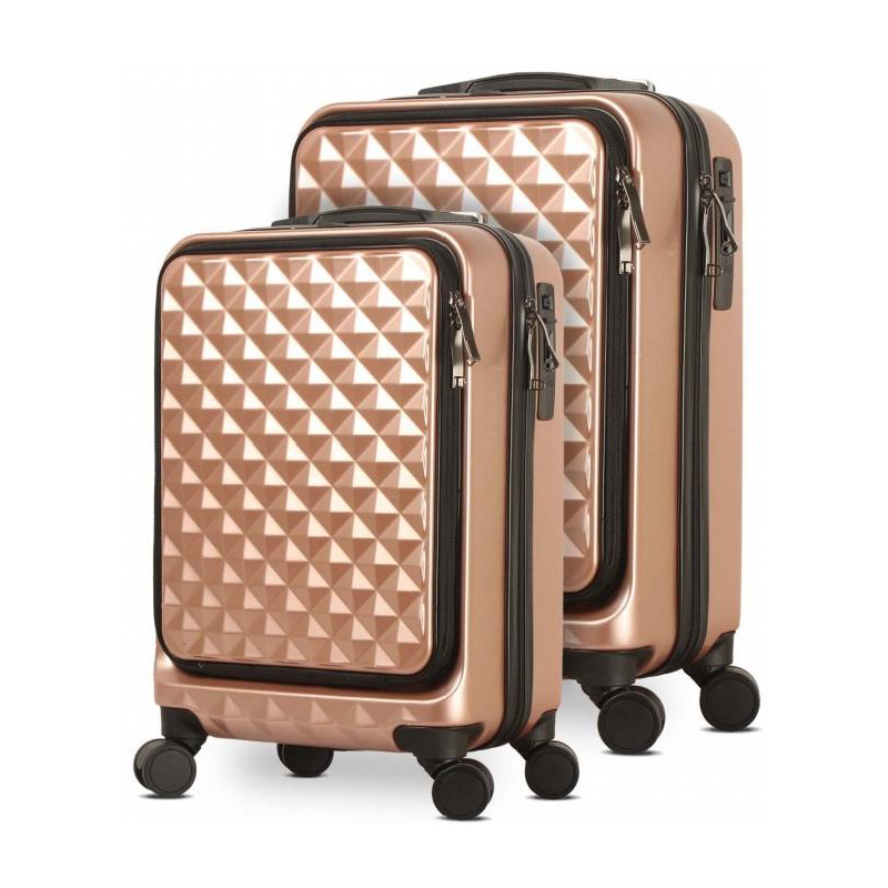 Front Open Extra Large Trolley Bags 20IN 24IN Polycarbonate Abs Luggage