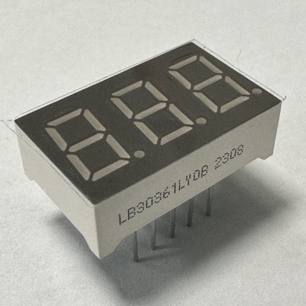 3 Digit Common Cathode 7-Segment LED Display for Home Application