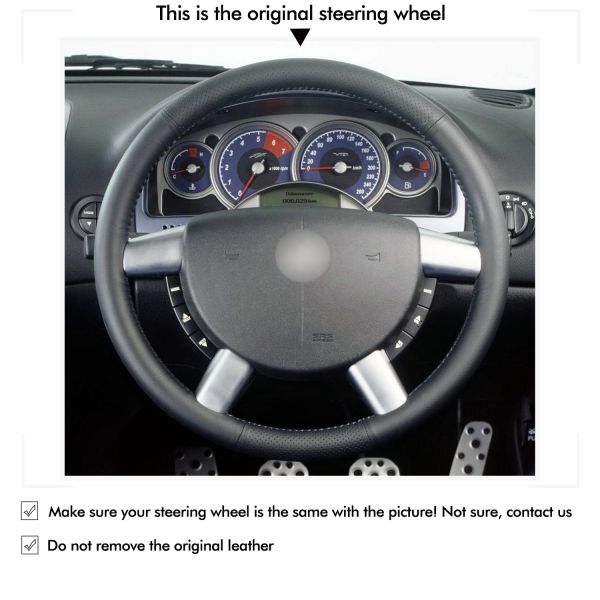 Mewant vegan leather steering wheel cover for Holden Commodore SV6 2004-2007 DIY car interior accessories